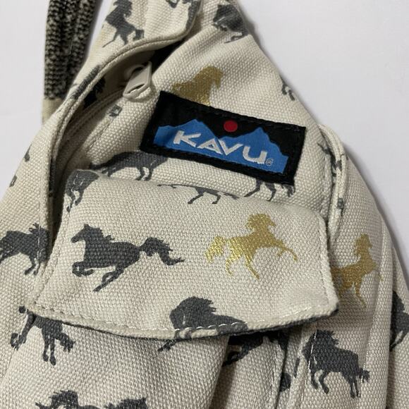 Kavu Rope Bag Wild Horses One Of A Kind Edition Retired Pattern READ Description - Picture 2 of 11